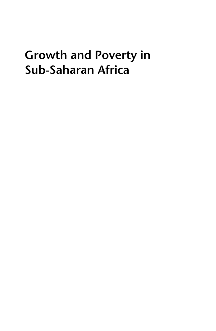Growth And Poverty In Sub Saharan Africa - Page 2