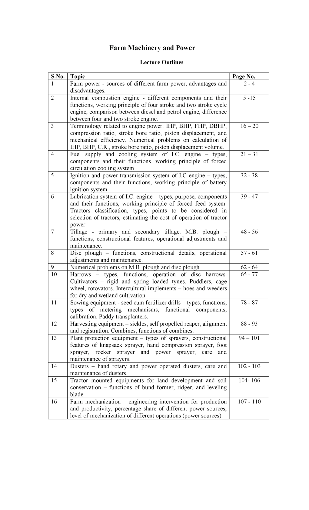 GATE Farm Machinery Study Material For Agricultural Engineering - Page 2