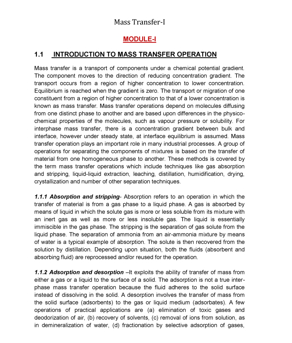 GATE Mass Transfer  Study Material For Chemical Engineering - Page 3
