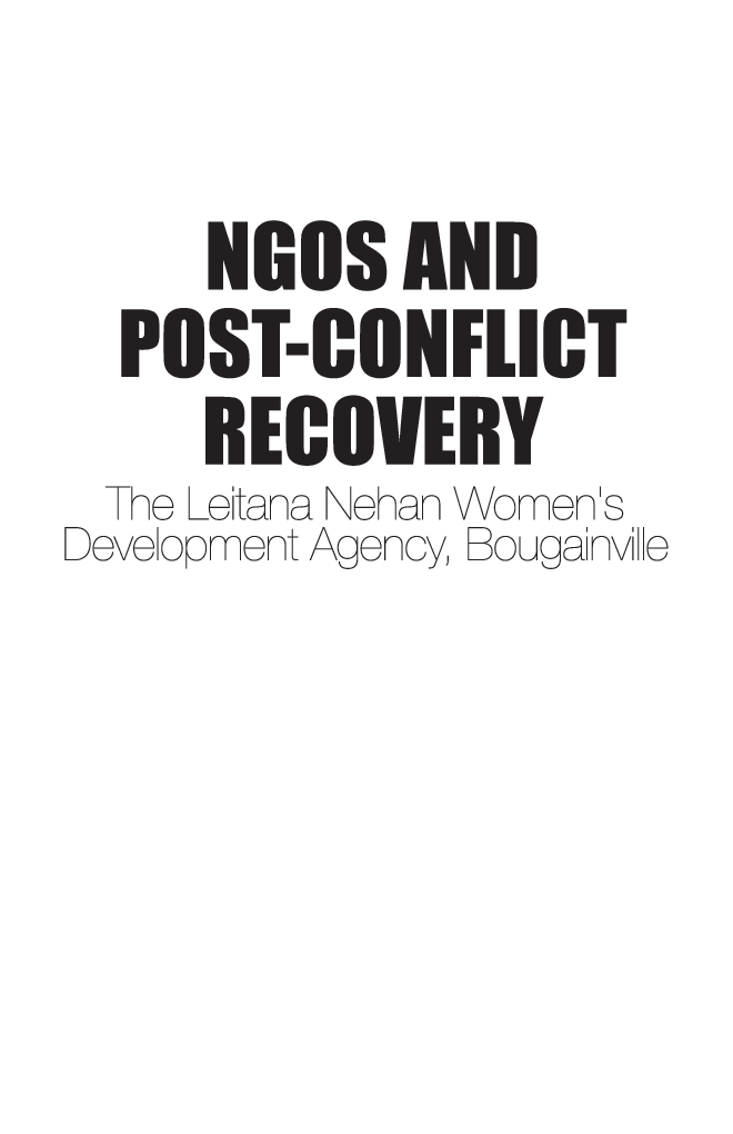 NGOS And Post Conflict Recovery - Page 2