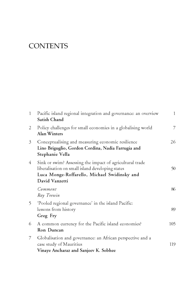 Pacific Islands Regional Integration And Governance - Page 3