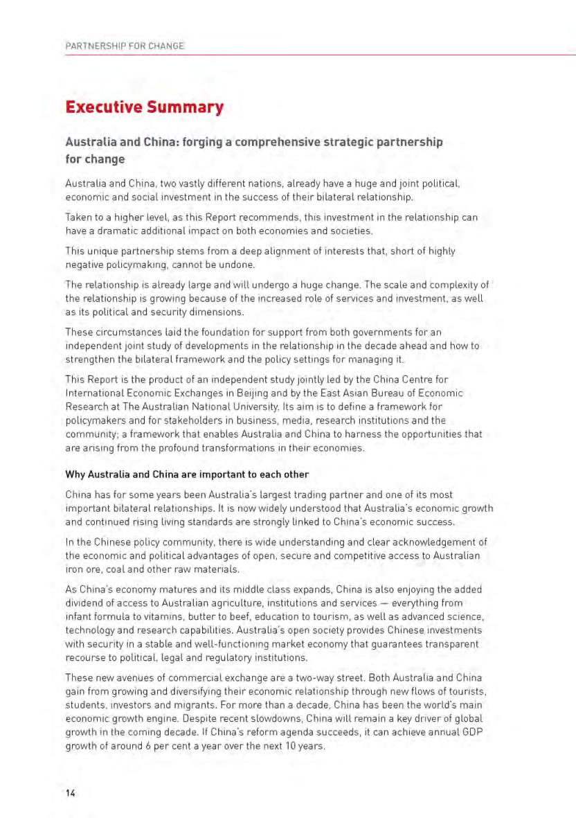 Partnership For Change Australia China Joint Economic Report 2016 - Page 5