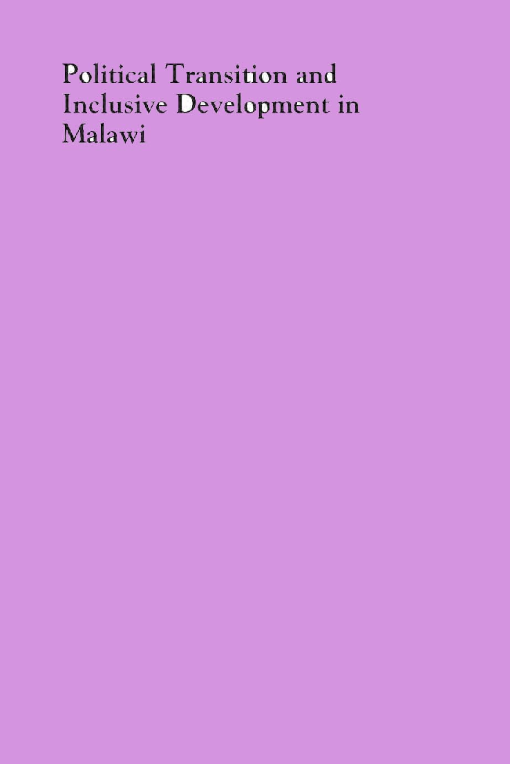 Political Transition And Inclusive Development In Malawi - Page 1