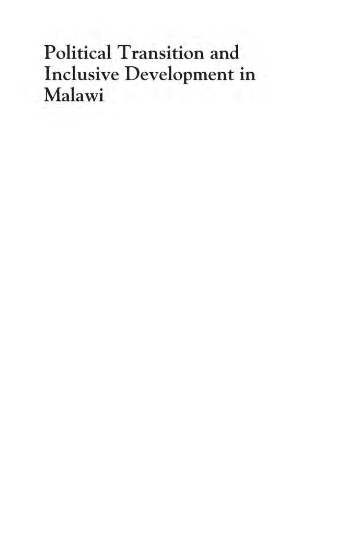 Political Transition And Inclusive Development In Malawi - Page 2