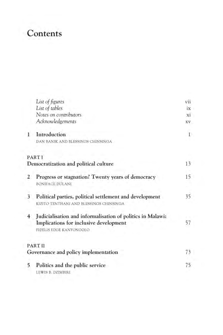 Political Transition And Inclusive Development In Malawi - Page 3