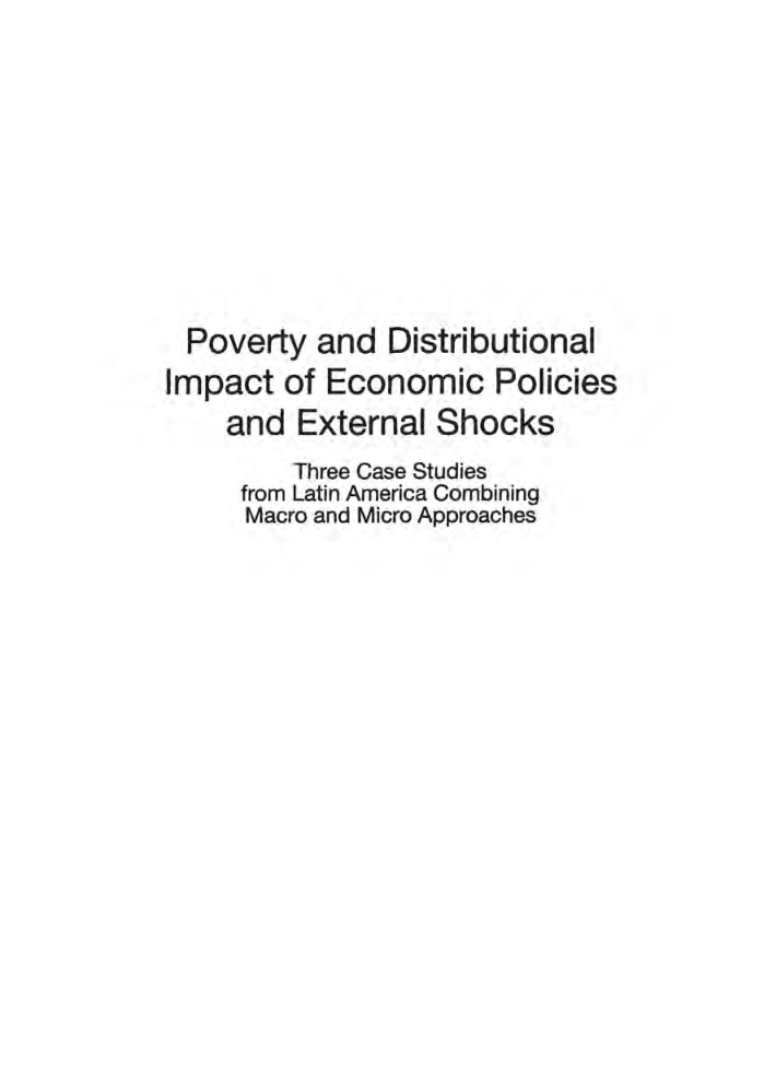 Poverty And Distributional Impact Of Economic Policies And External Shocks - Page 2