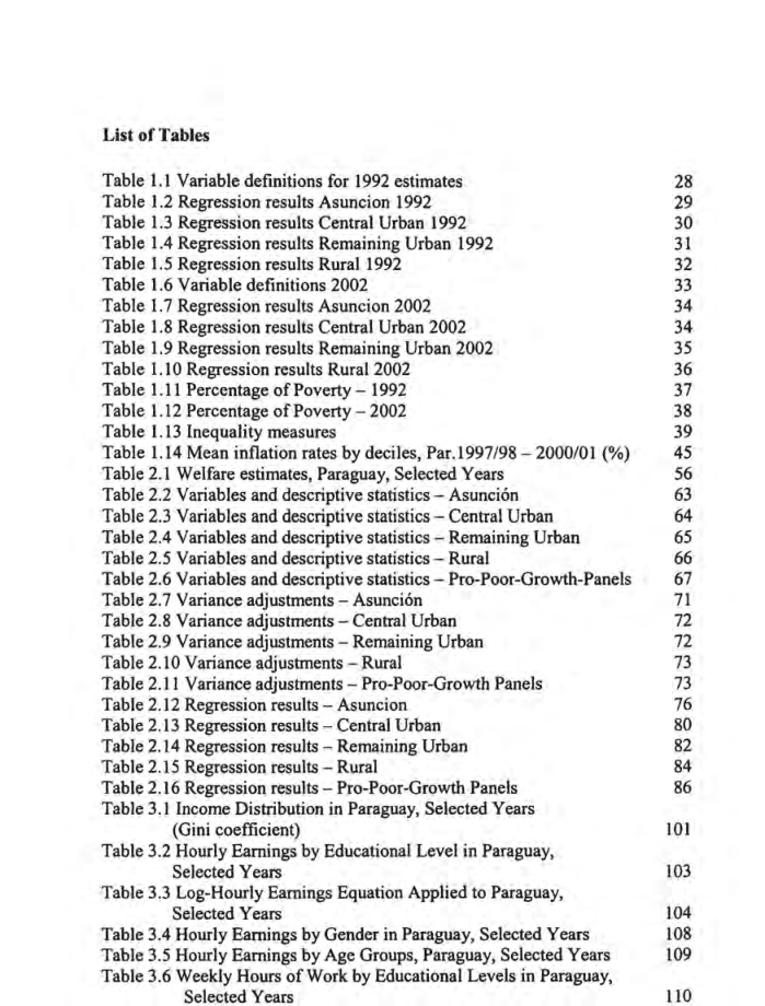 Poverty Income Growth And Inequality In Paraguay During The 1990s - Page 5
