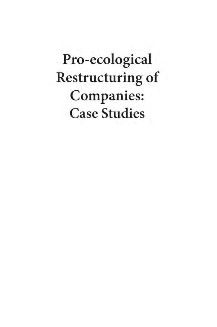 Pro Ecological Restrecturing Of Companies Case Studies - Page 2