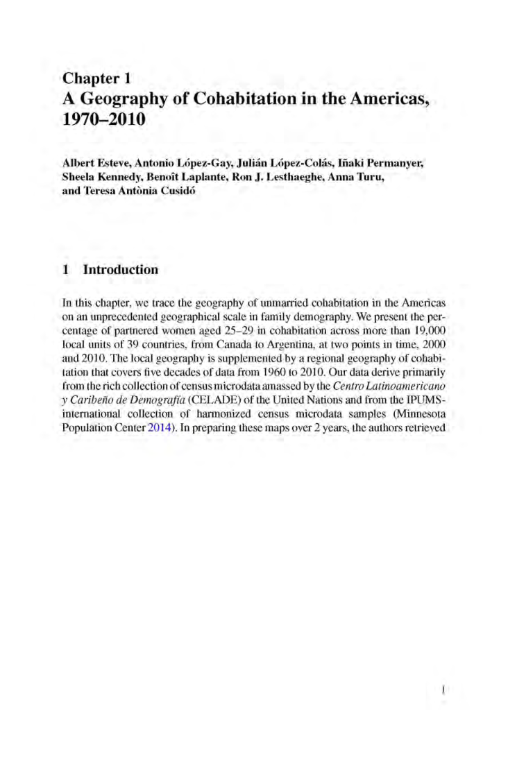 Cohabitation And Marriage In The Americas Geo Historical Legacies And New Trends - Page 3