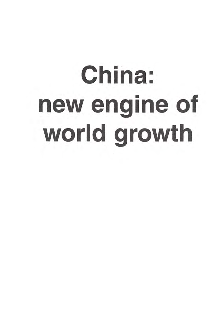 China New Engine Of World Growth - Page 2