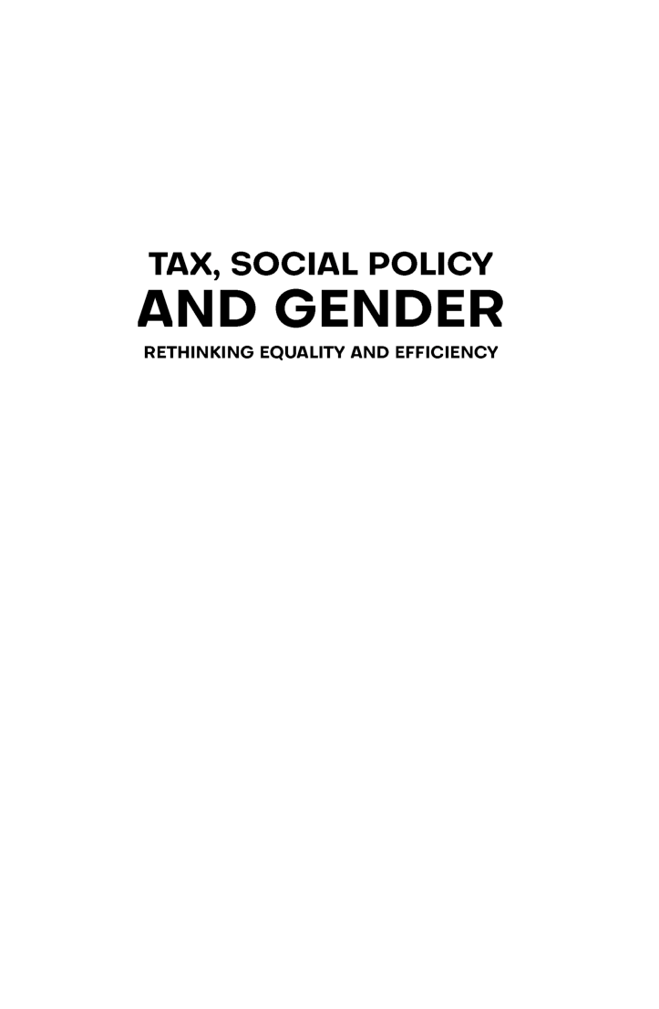 Tax Social Policy And Gender - Page 2
