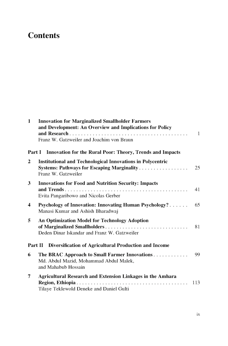 Technological And Institutional Innovations For Marginalized Smallholders In Agricultural Development - Page 2