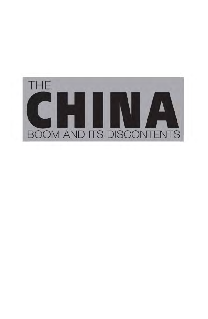 The China Boom And Its Discontents - Page 2