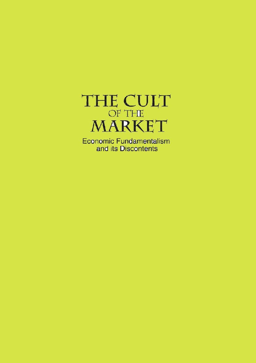 The Cult Of The Market - Page 1