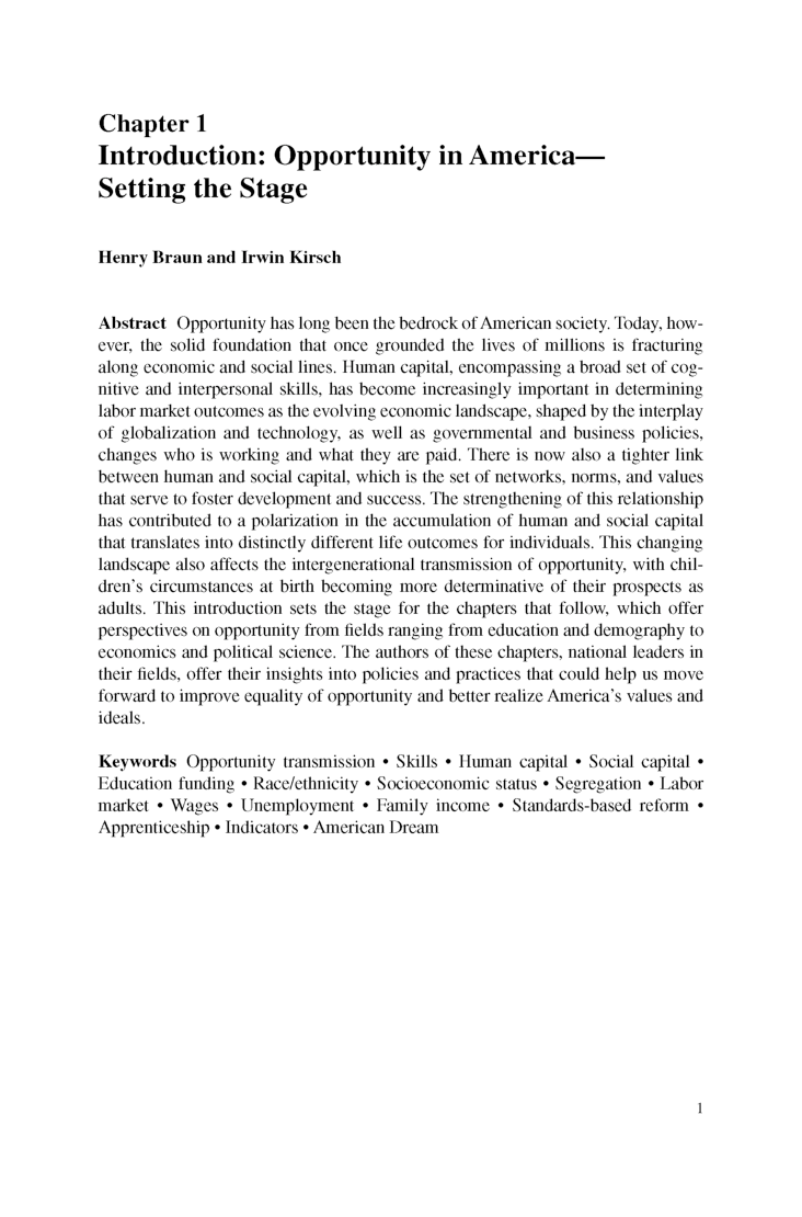 The Dynamics Of Opportunity In America - Page 5