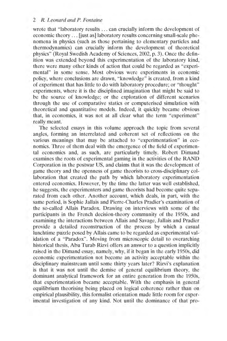 The Experiment In The History Of Economics - Page 5