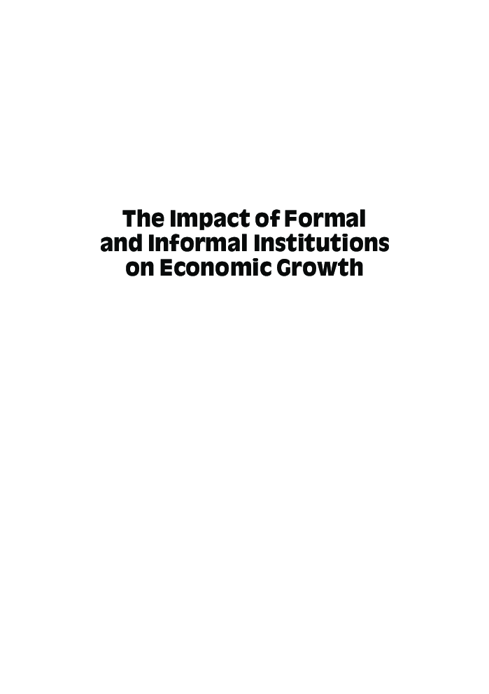 The Impact Of Formal And Informal Institutions On Economic Growth - Page 2