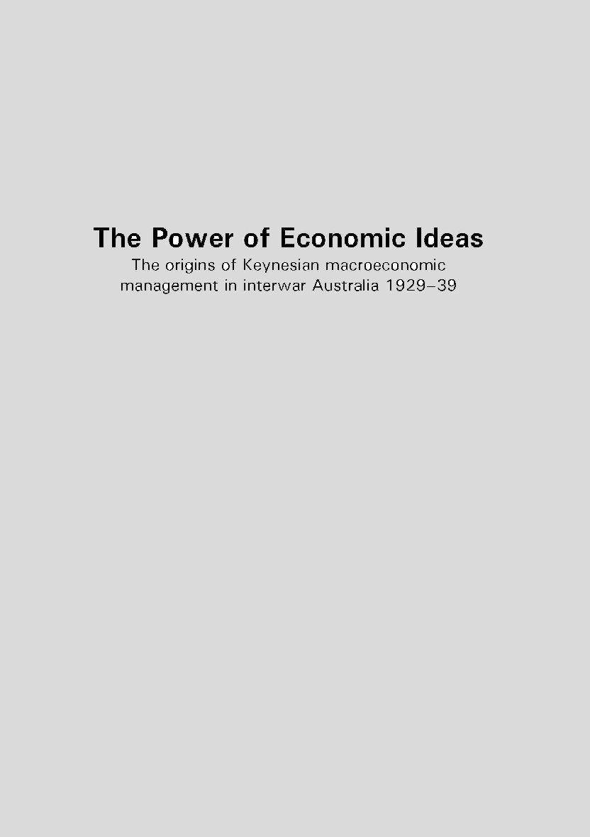 The Power Of Economics Ideas - Page 1