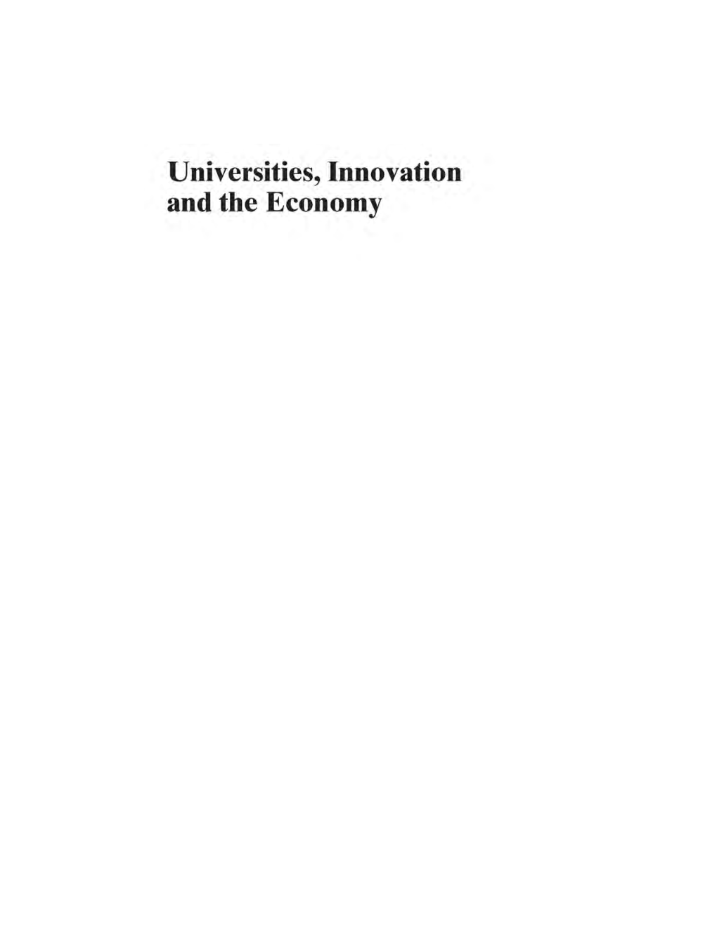Universities Innovation And The Economy - Page 2