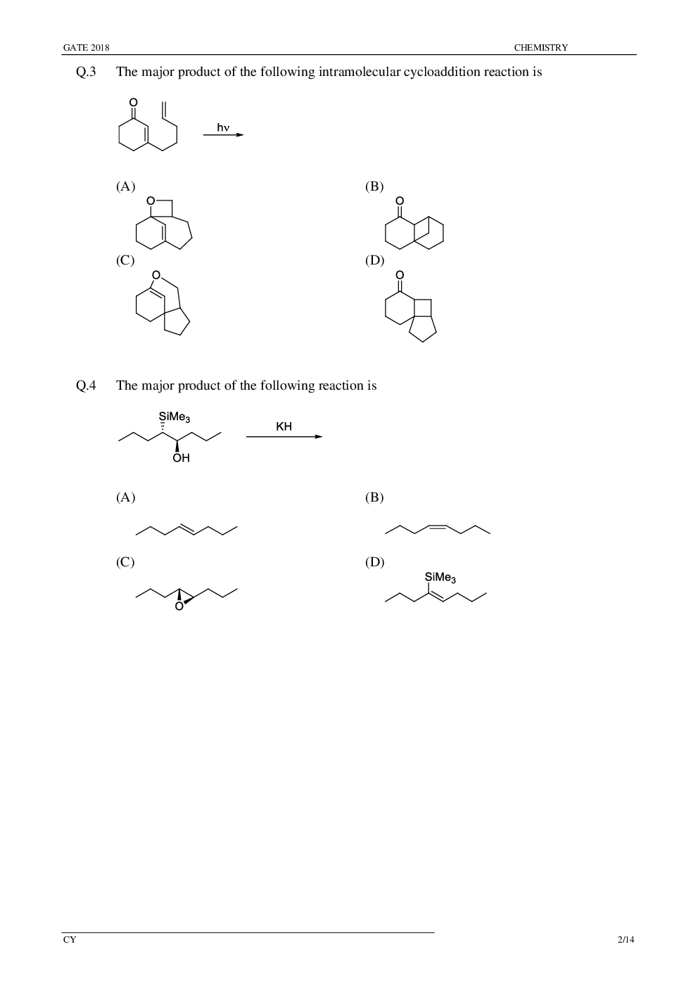 GATE Previous Year Question Papers 2014-2018 With Answer Chemistry - Page 5