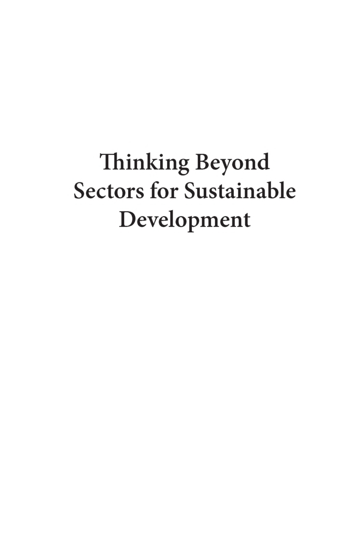 Thinking Beyond Sectors For Sustainable Development - Page 2