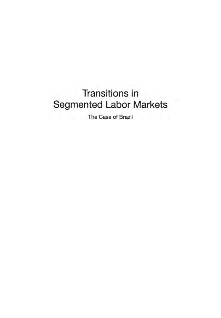 Transitions In Segmented Labor Markets - Page 2