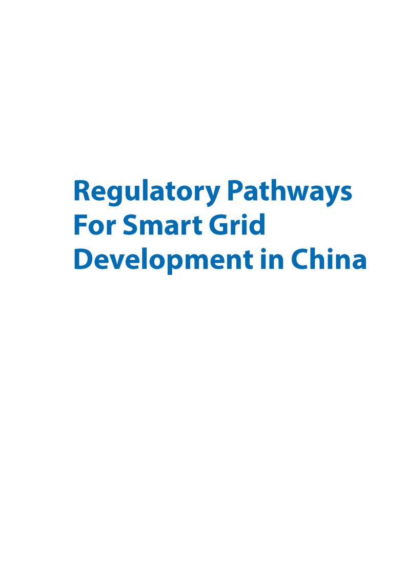 Regulatory Pathways For Smart Grid Development In China - Page 2