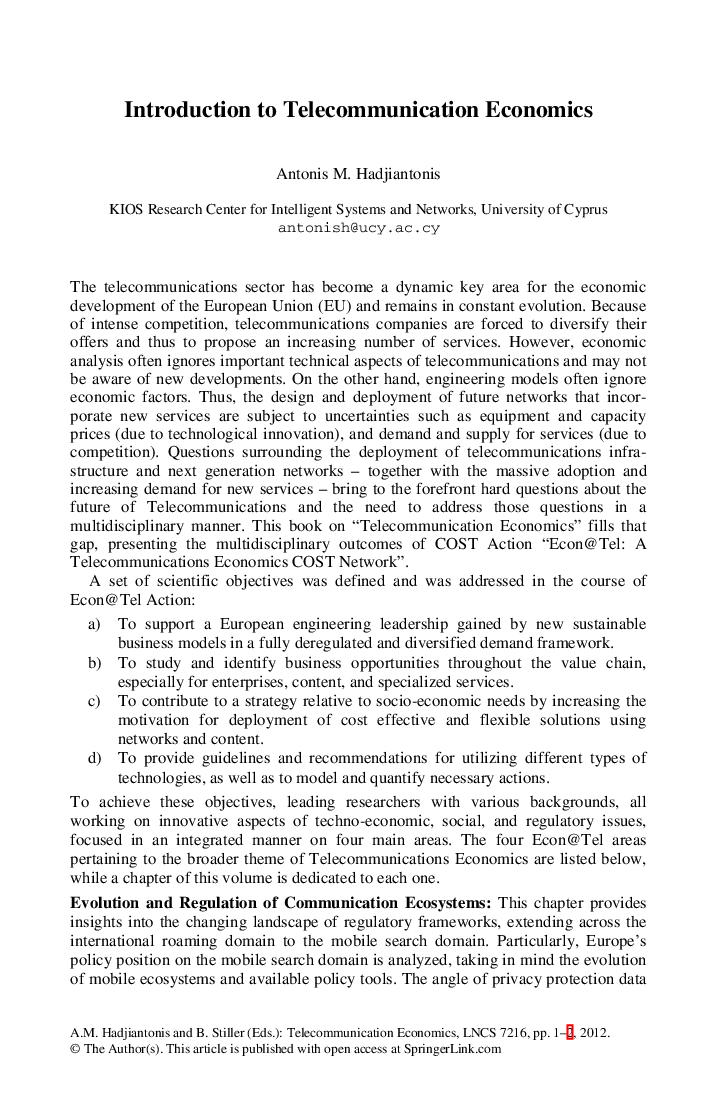 Telecommunication Economics - Page 5
