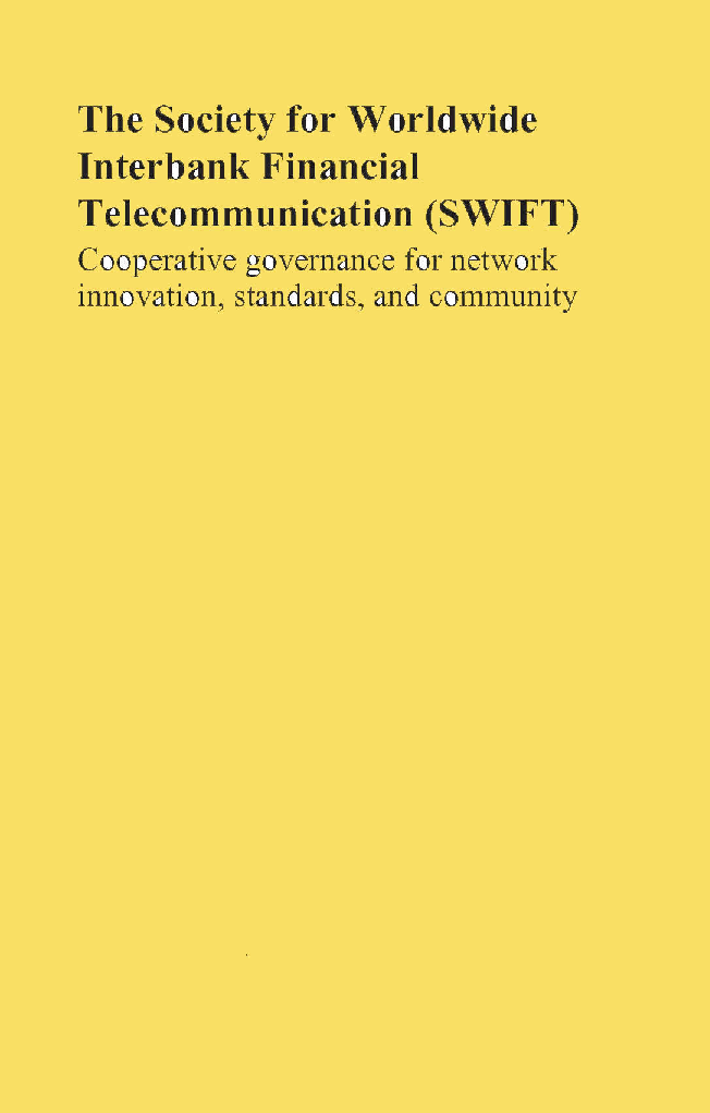 The Society For World Wide Interbank Financial Telecommunication - Page 1