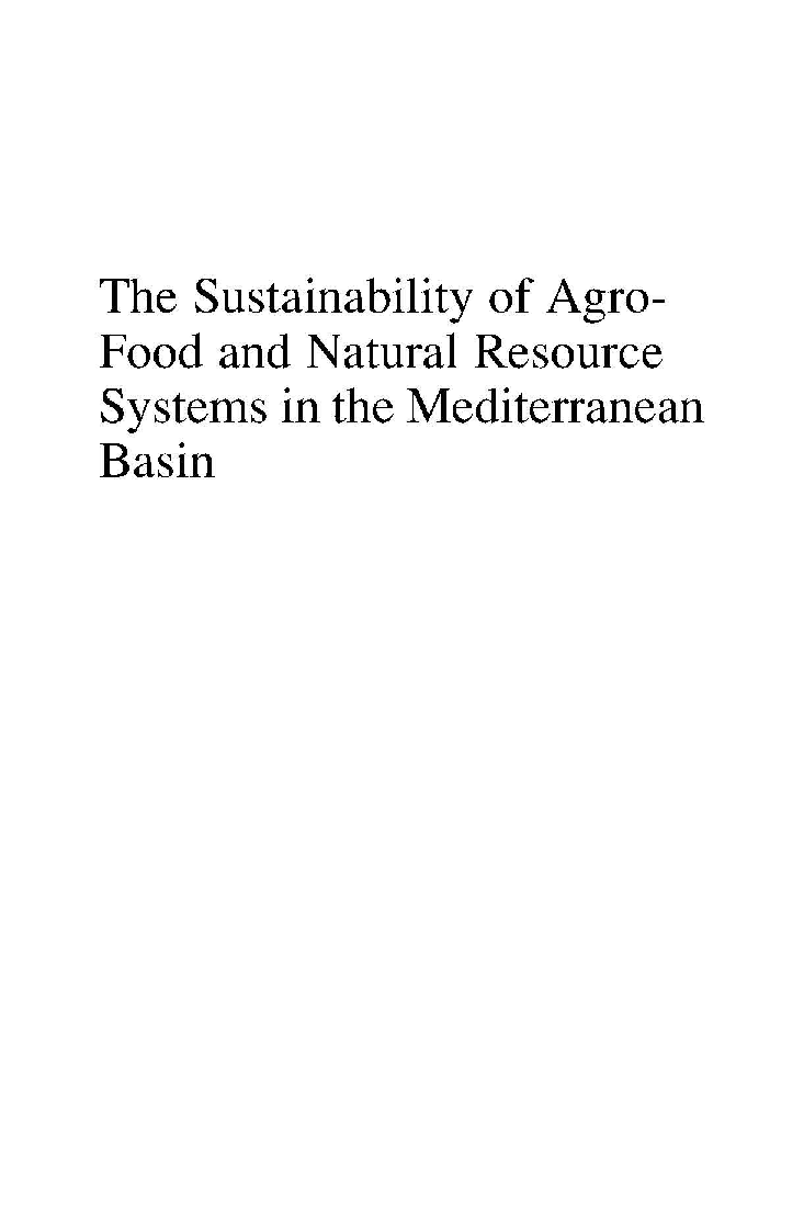 The Sustainability Of Agro Food And Natural Resource Systems In The Mediterranean Basin - Page 2