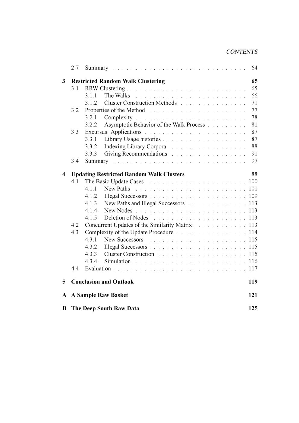 An Update Algorithm For Restricted Random Walk Clusters - Page 4