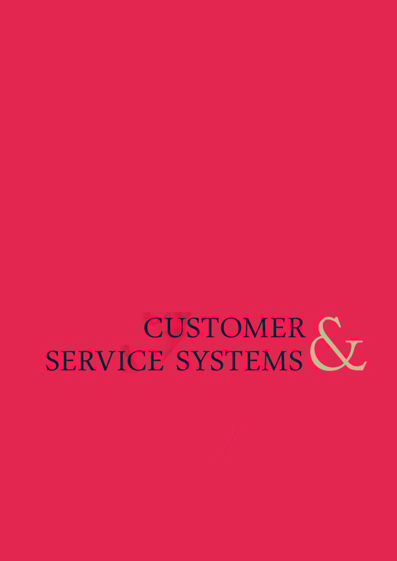 Customer And Service Systems - Page 1