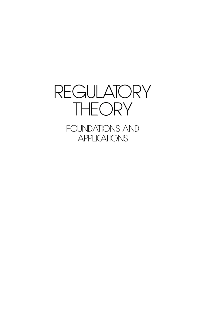 Regulatory Theory Foundations And Applications - Page 2