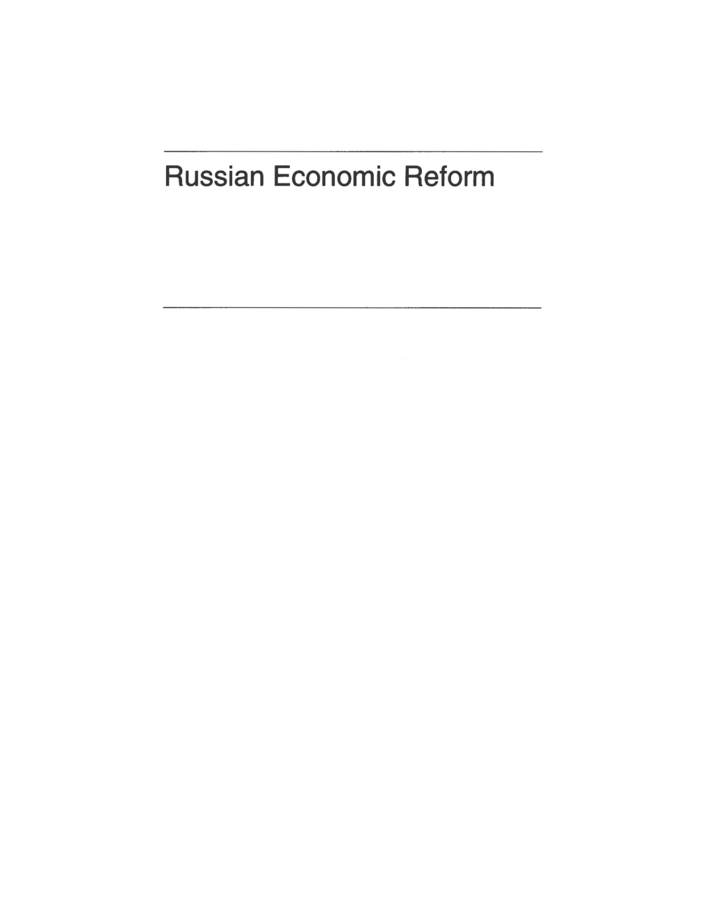 Russian Economic Reform - Page 2