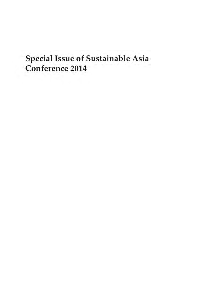 Special Issue Of Sustainable Asia Conference 2014 - Page 2