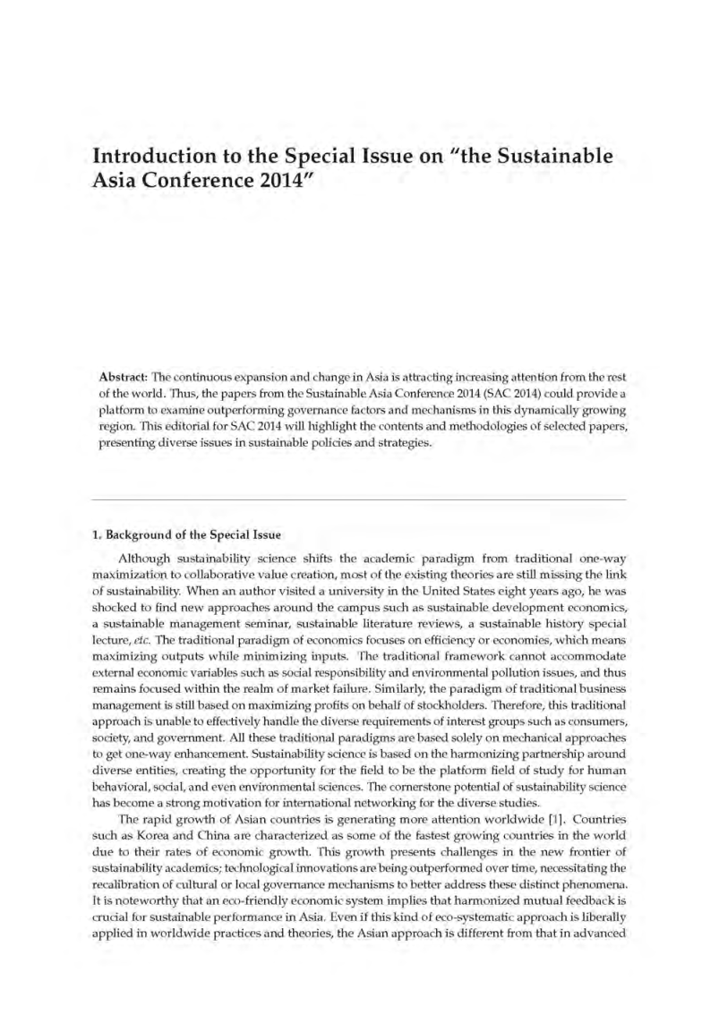 Special Issue Of Sustainable Asia Conference 2014 - Page 5