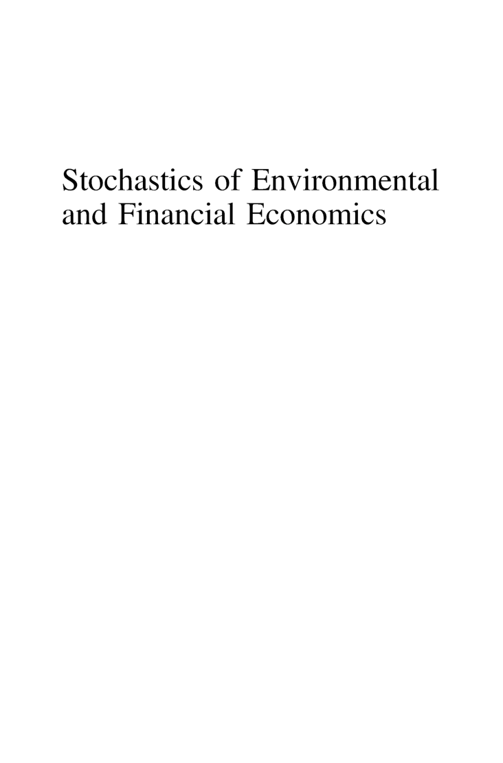 Stochastics Of Environmental And Financial Economics - Page 2