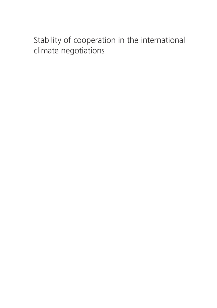 Stability Of Cooperation In The International Climate Negotiations  - Page 2