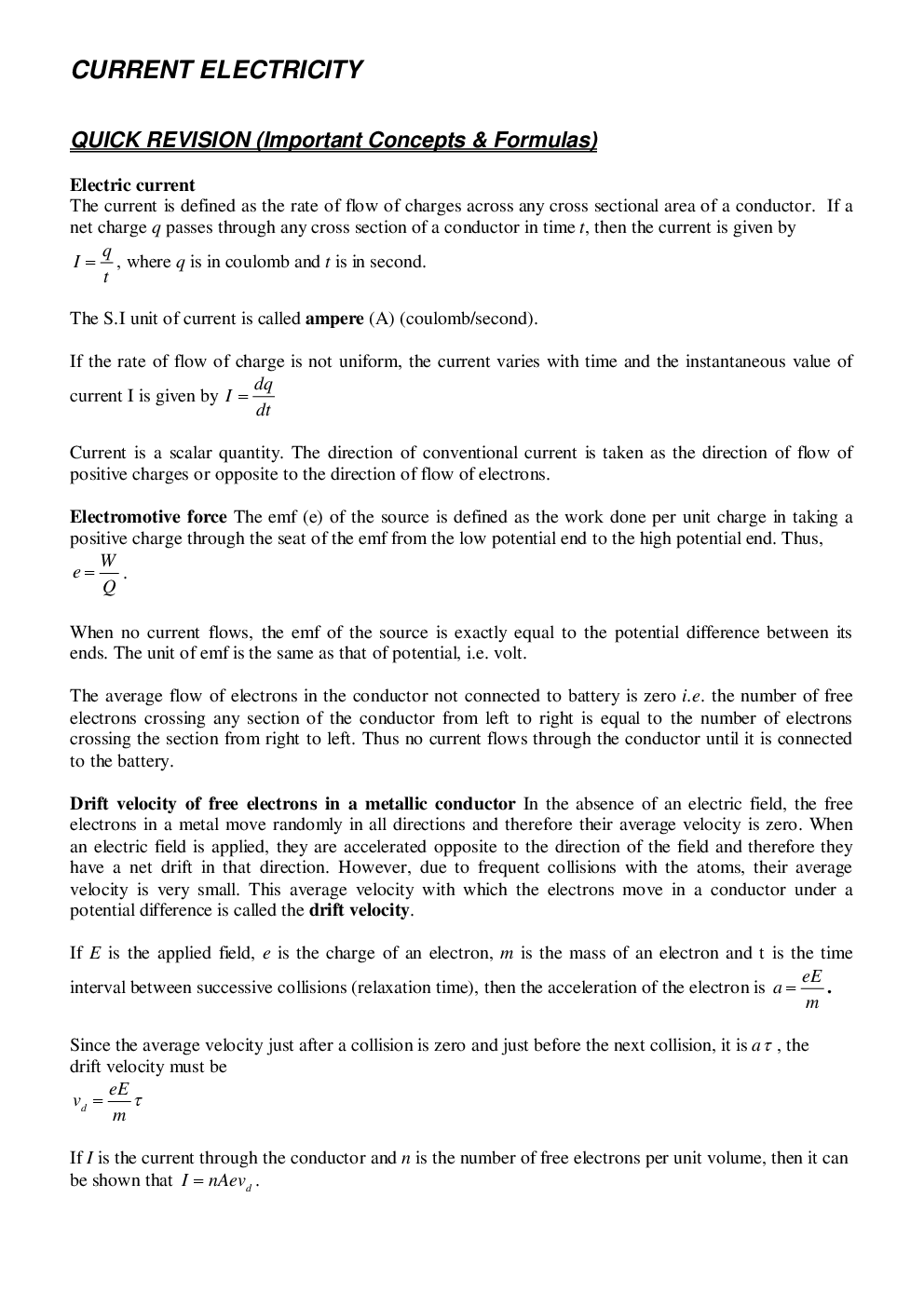 Current Electricity Study Material For IIT JEE Mains Chemistry - Page 3