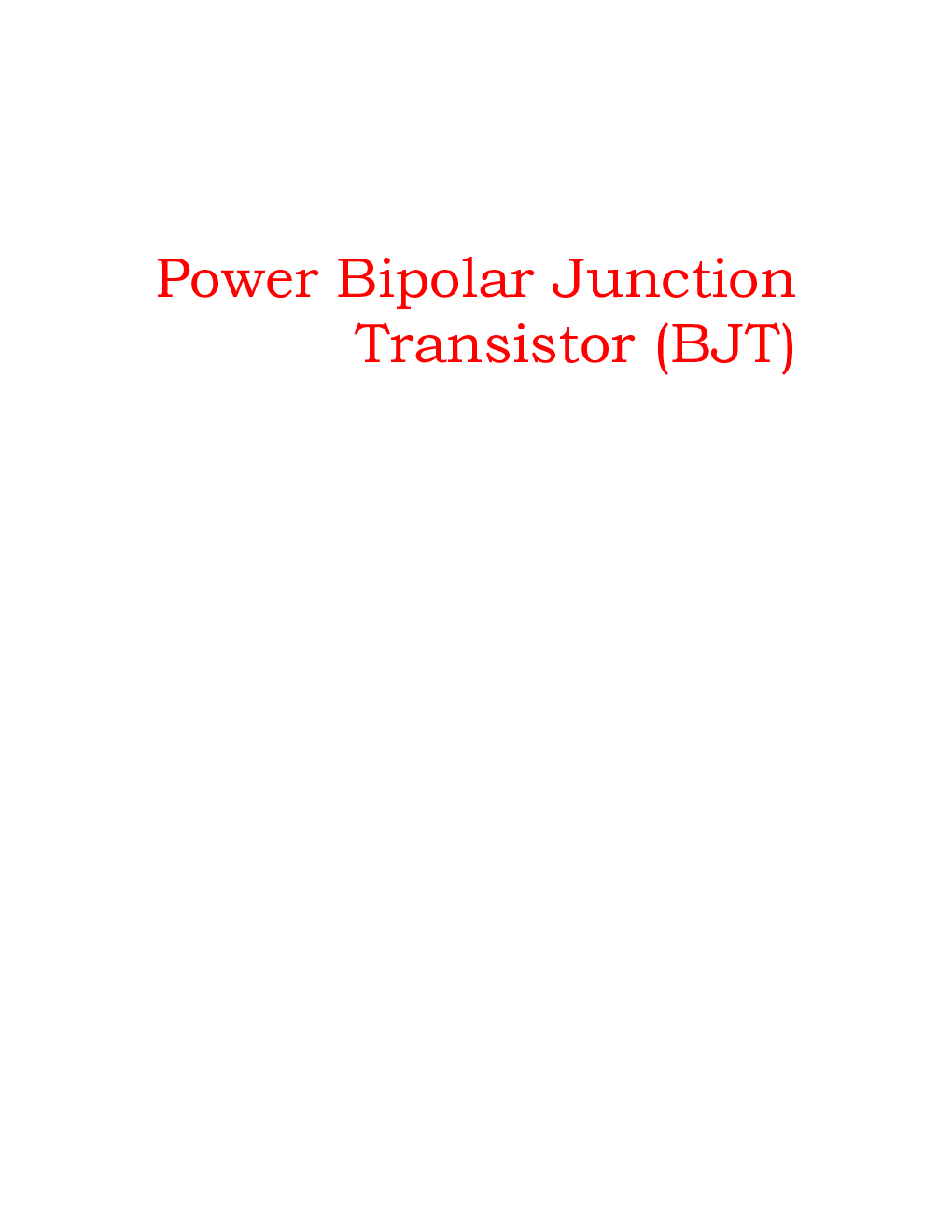 Power Bipolar Junction Transistor Study Material For IIT JEE Mains Physics - Page 2