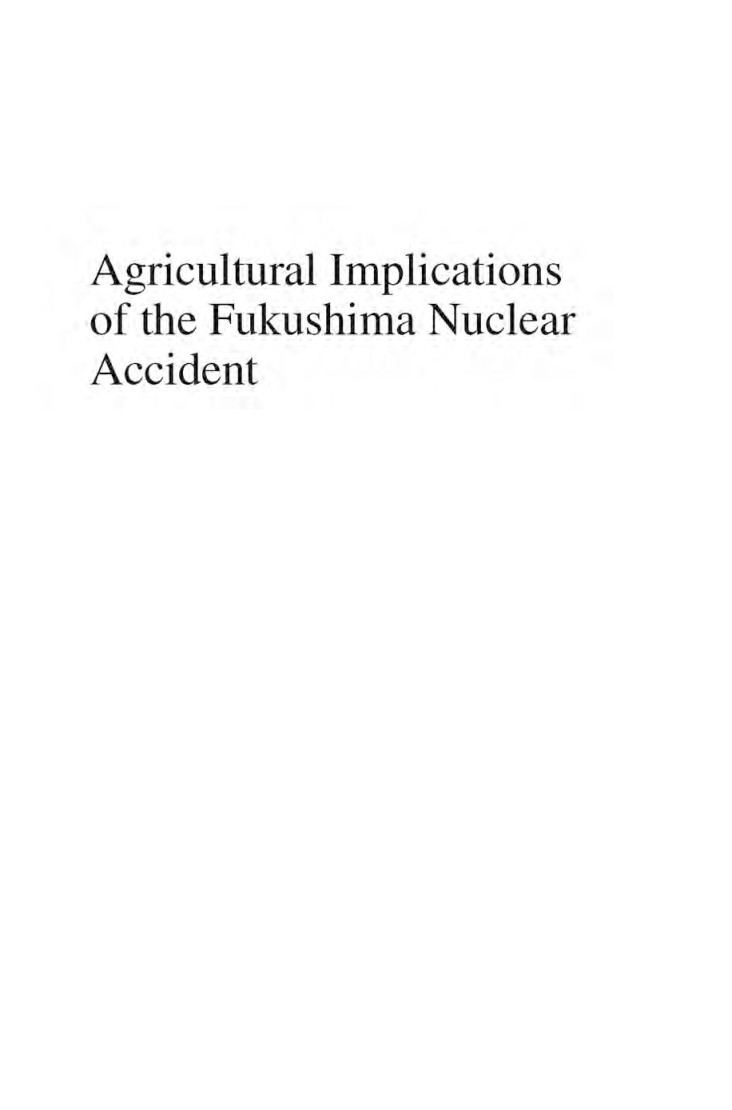 Agricultural Implications Of The Fukushima Nuclear Accident - Page 2