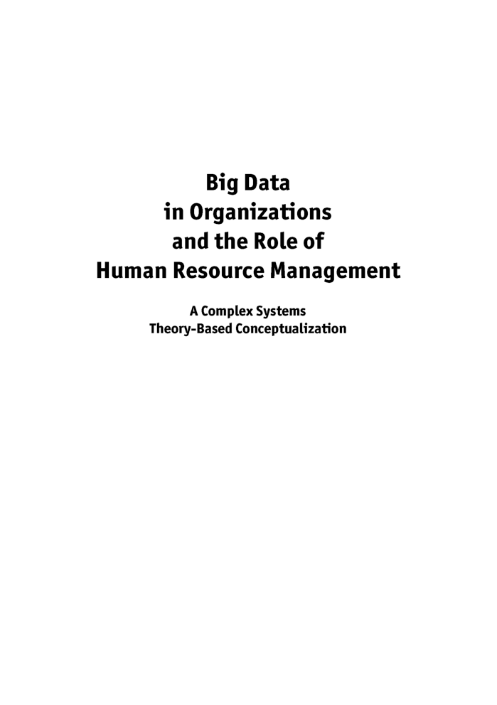 Big Data In Organizations And The Role Of Human Resources Management - Page 2