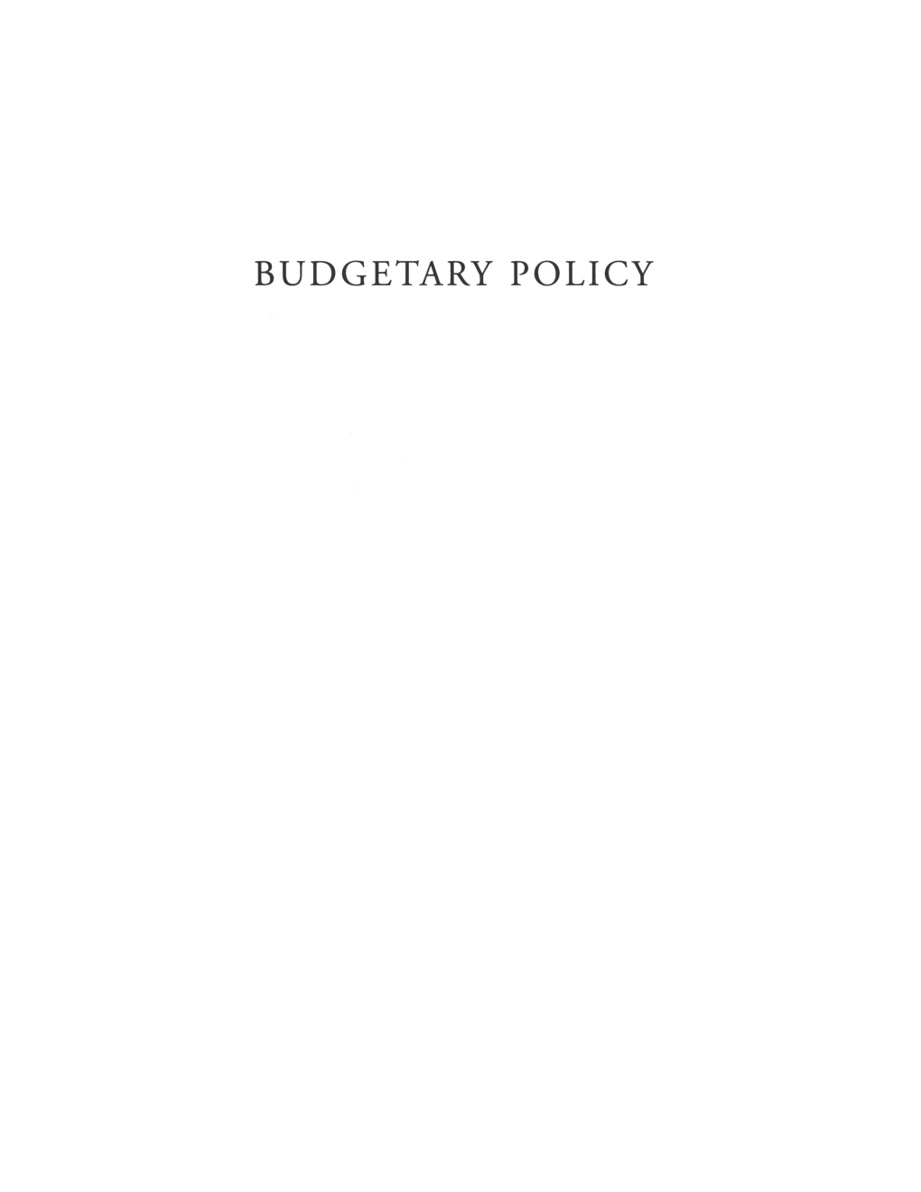 Budgetary Policy - Page 2