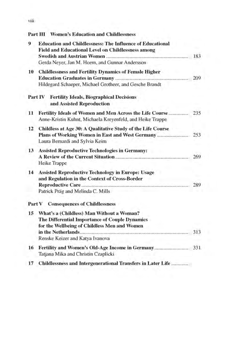 Childlessness In Europe Contexts Causes And Consequences - Page 4