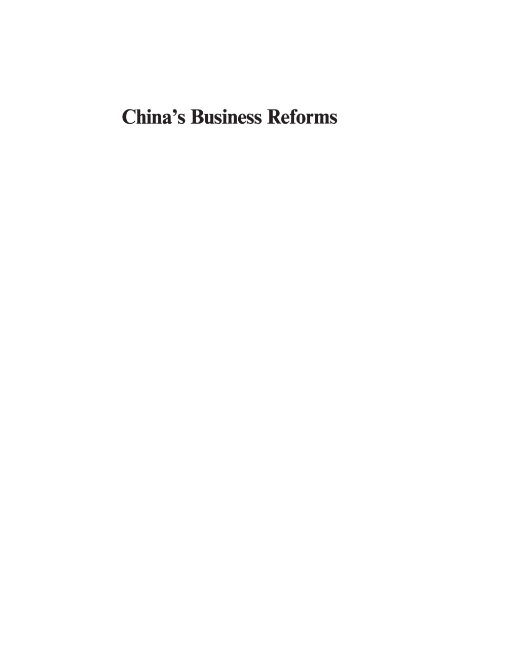 China's Business Reforms - Page 2