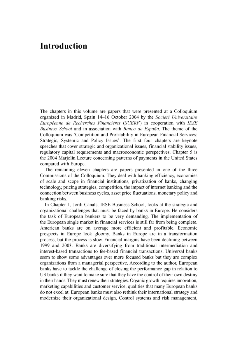Competition And Profitability In European Financial Services - Page 5