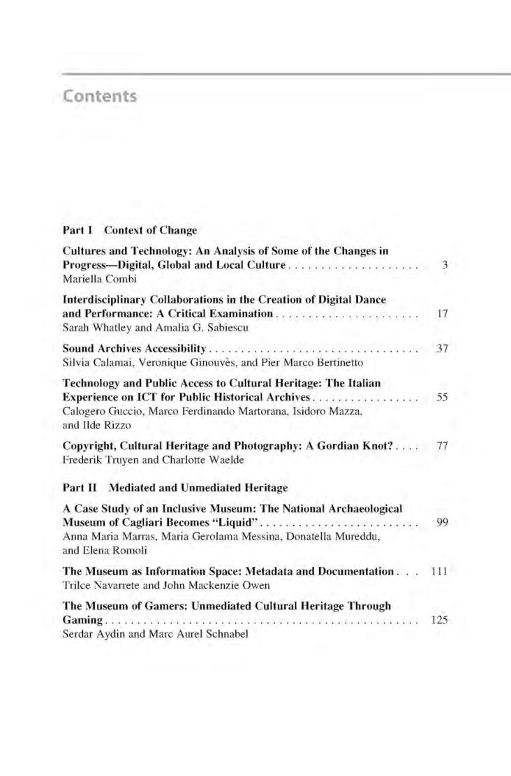 Cultural Heritage In A Changing World - Page 3