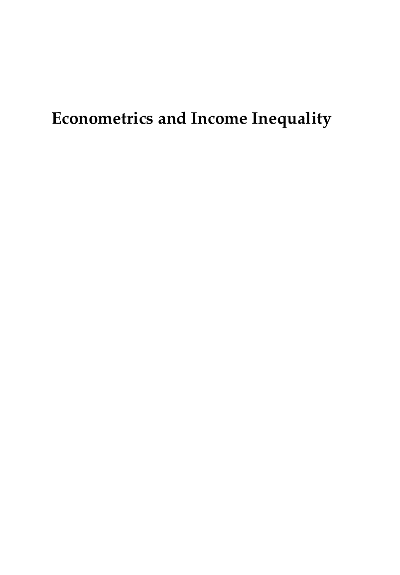 Econometrics And Income Inequality - Page 2