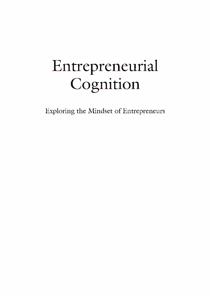 Entrepreneurial Cognition - Page 2