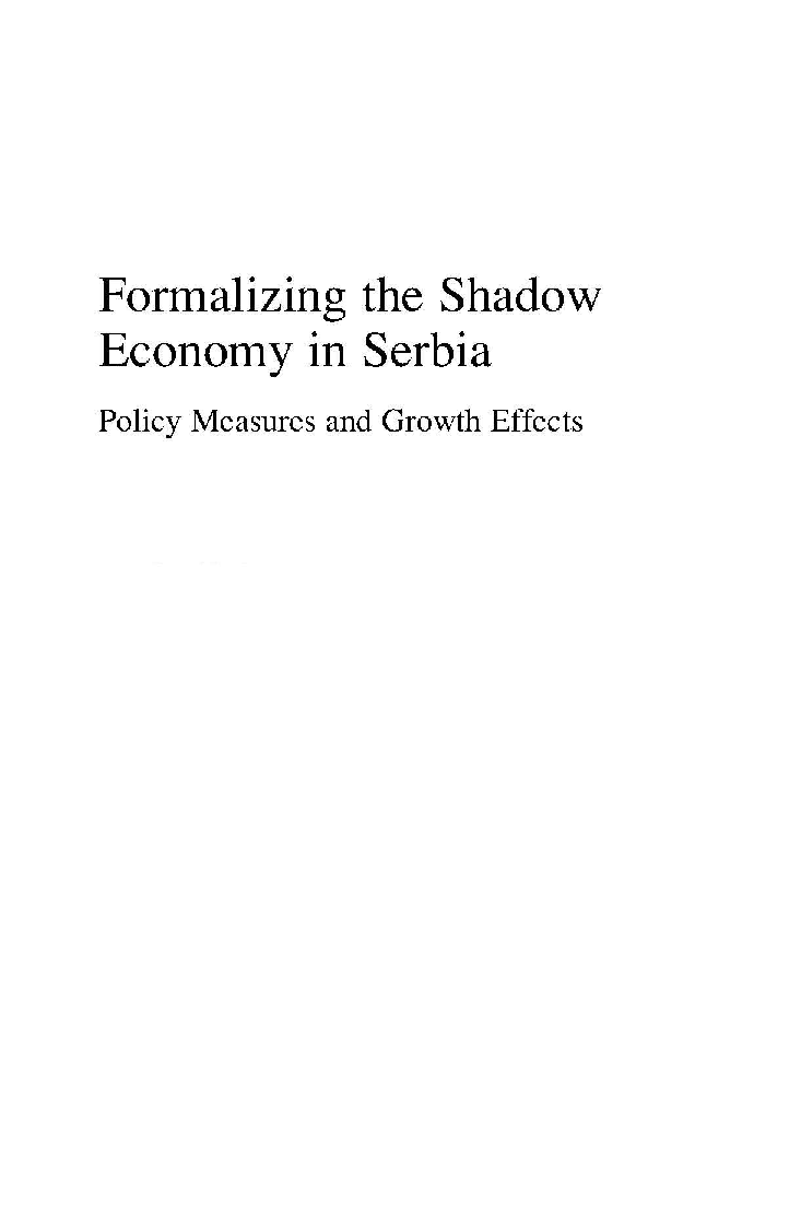 Formalizing The Shadow Economy In Serbia - Page 2